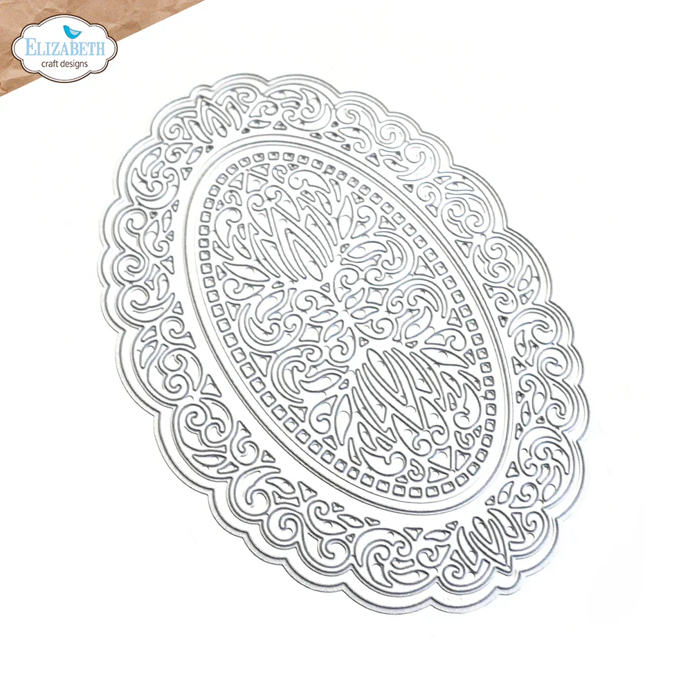 Elizabeth Craft Designs Decorative Oval Frame Metal Die Set - Image 2