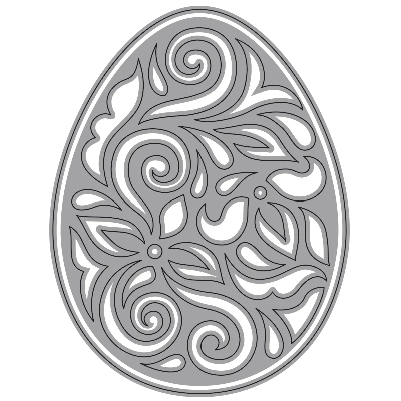 Elizabeth Craft Designs Elegant Easter Eggs Large Metal Die Set - Image 2
