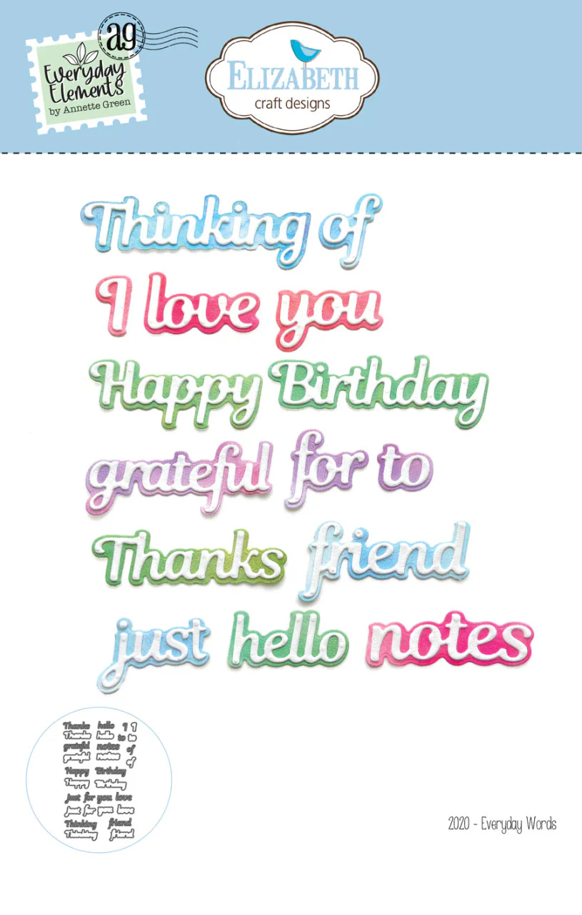Elizabeth Craft Designs Everyday Elements Everyday Words Die Set - Image 3