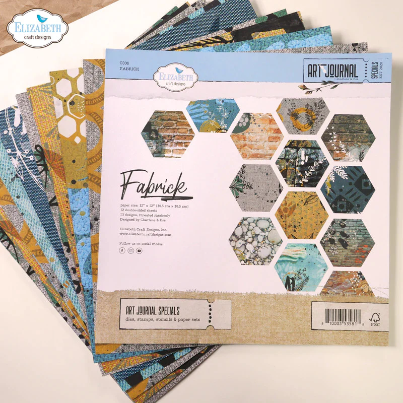 Elizabeth Craft Designs Fabrick 12” x 12” Paper Pack - Image 2