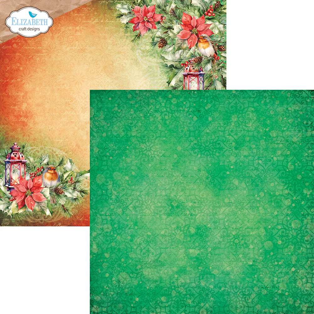 Elizabeth Craft Designs Festive Holly 12” x 12” Paper Pack - Image 2