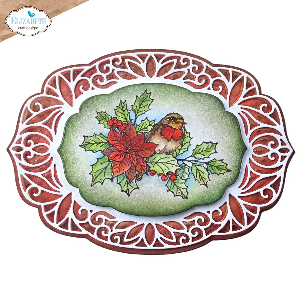 Elizabeth Craft Designs Festive Holly Sentiments Stamp Set - Image 3