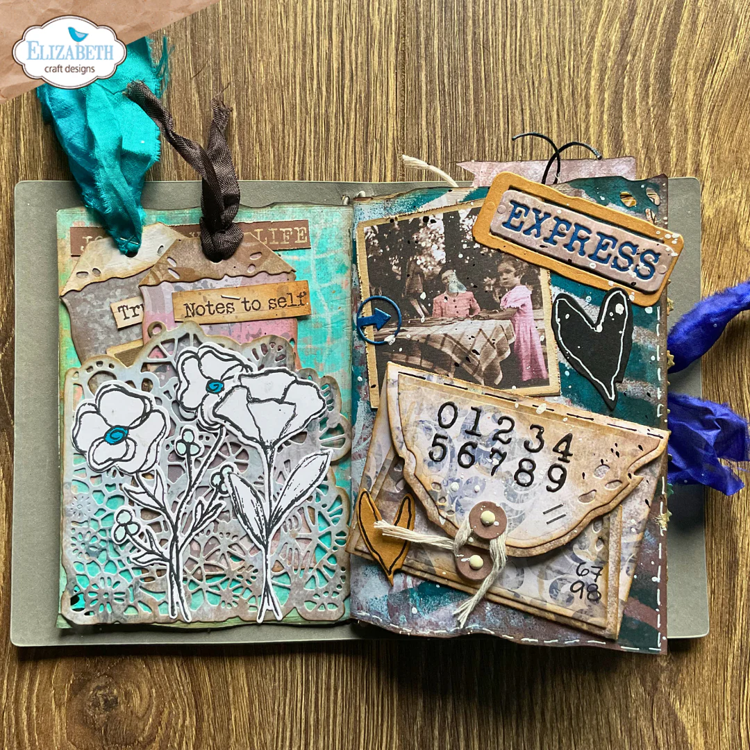 Elizabeth Craft Designs Flower Scribbles Die & Stamp Set - Image 11