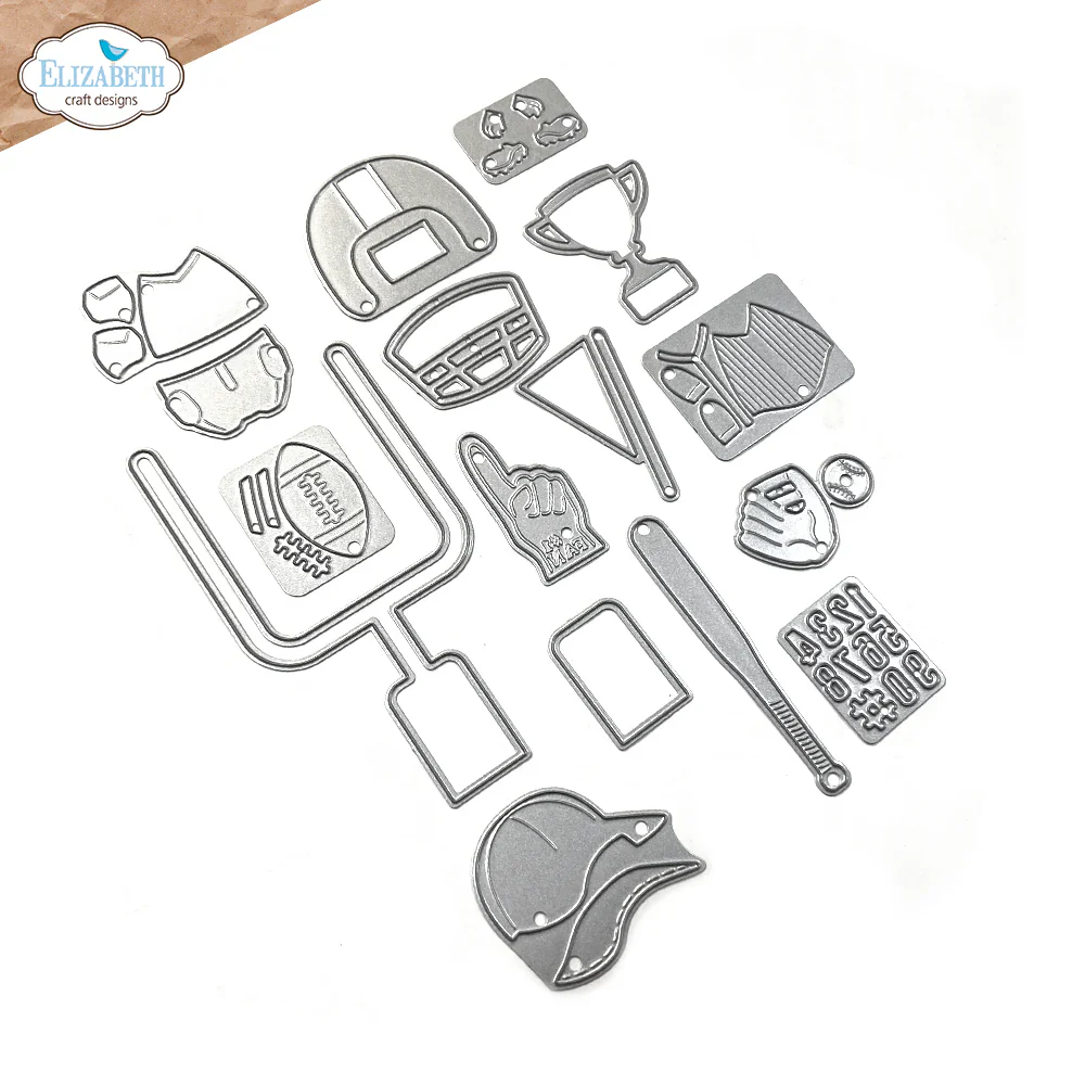 Elizabeth Craft Designs Football/Baseball Accessories Metal Die Set - Image 2