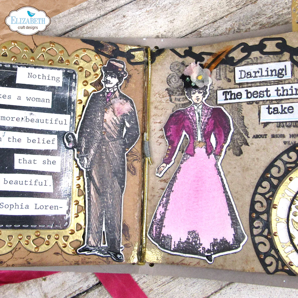 Elizabeth Craft Designs Mr. and Mrs. Die & Stamp Set - Image 4