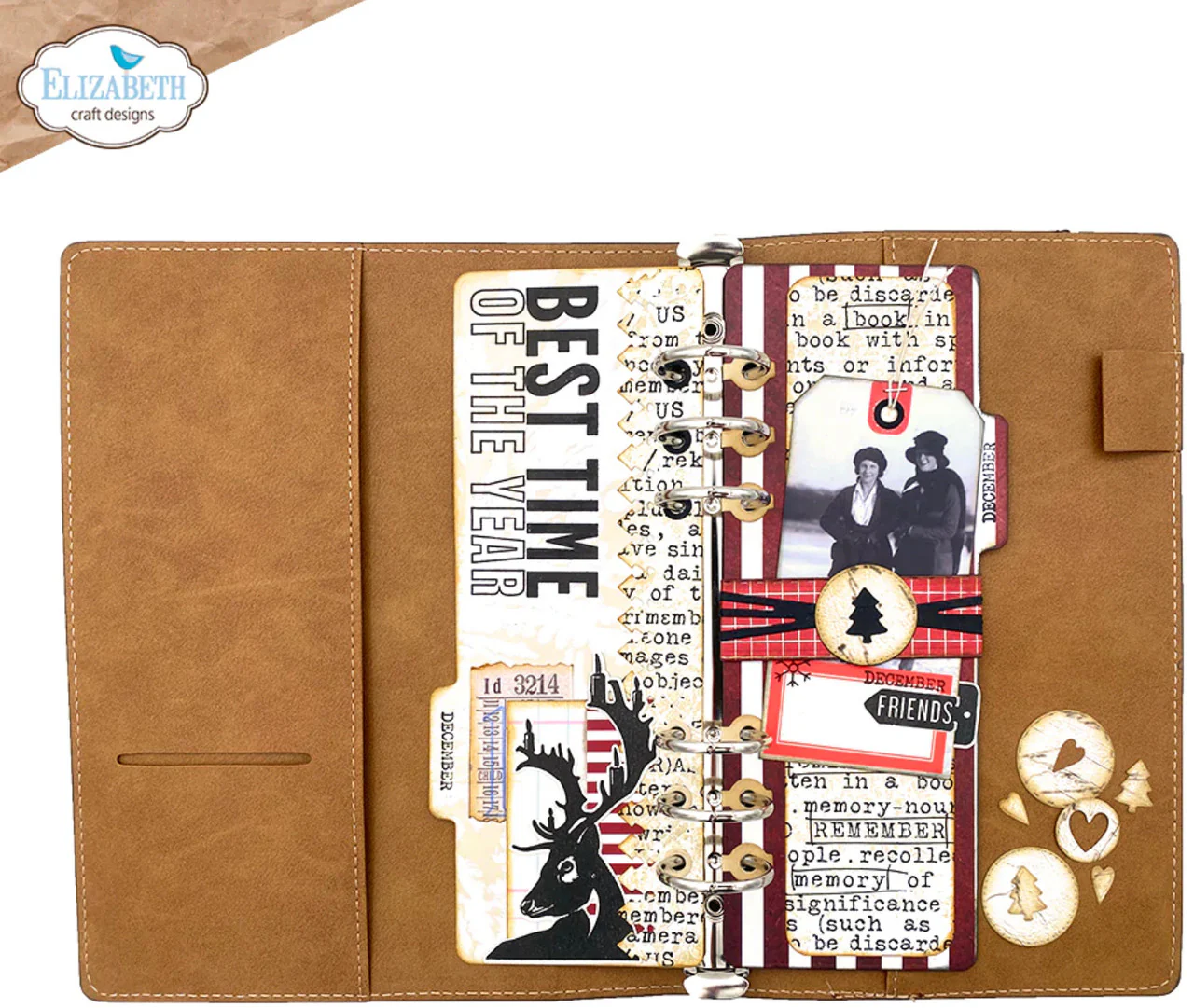 Elizabeth Craft Designs Planner Essentials 54: Half Tab Page 2 Metal Die Set - Image 2