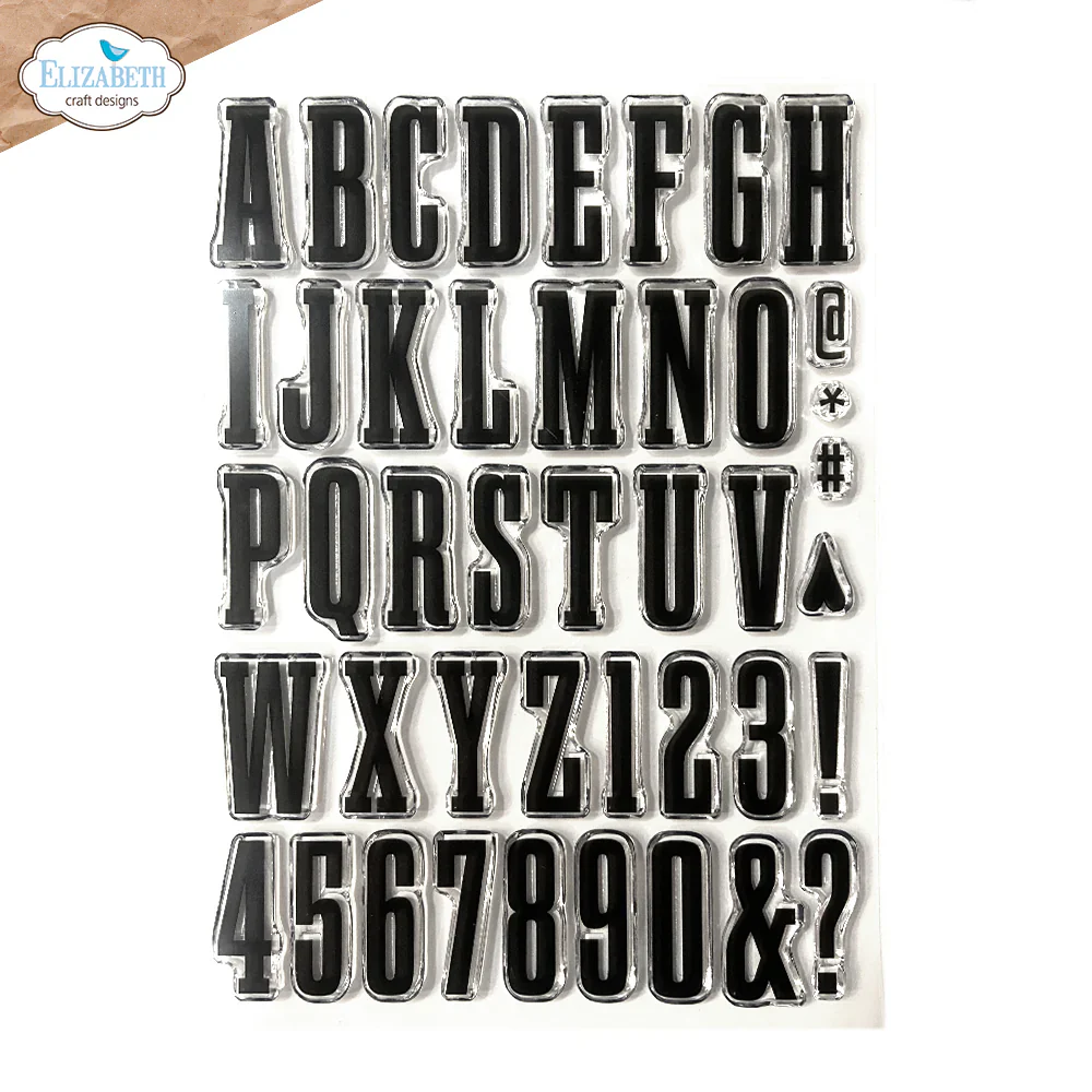 Elizabeth Craft Designs Planner Essentials Bold Alphabet Clear Stamp Set