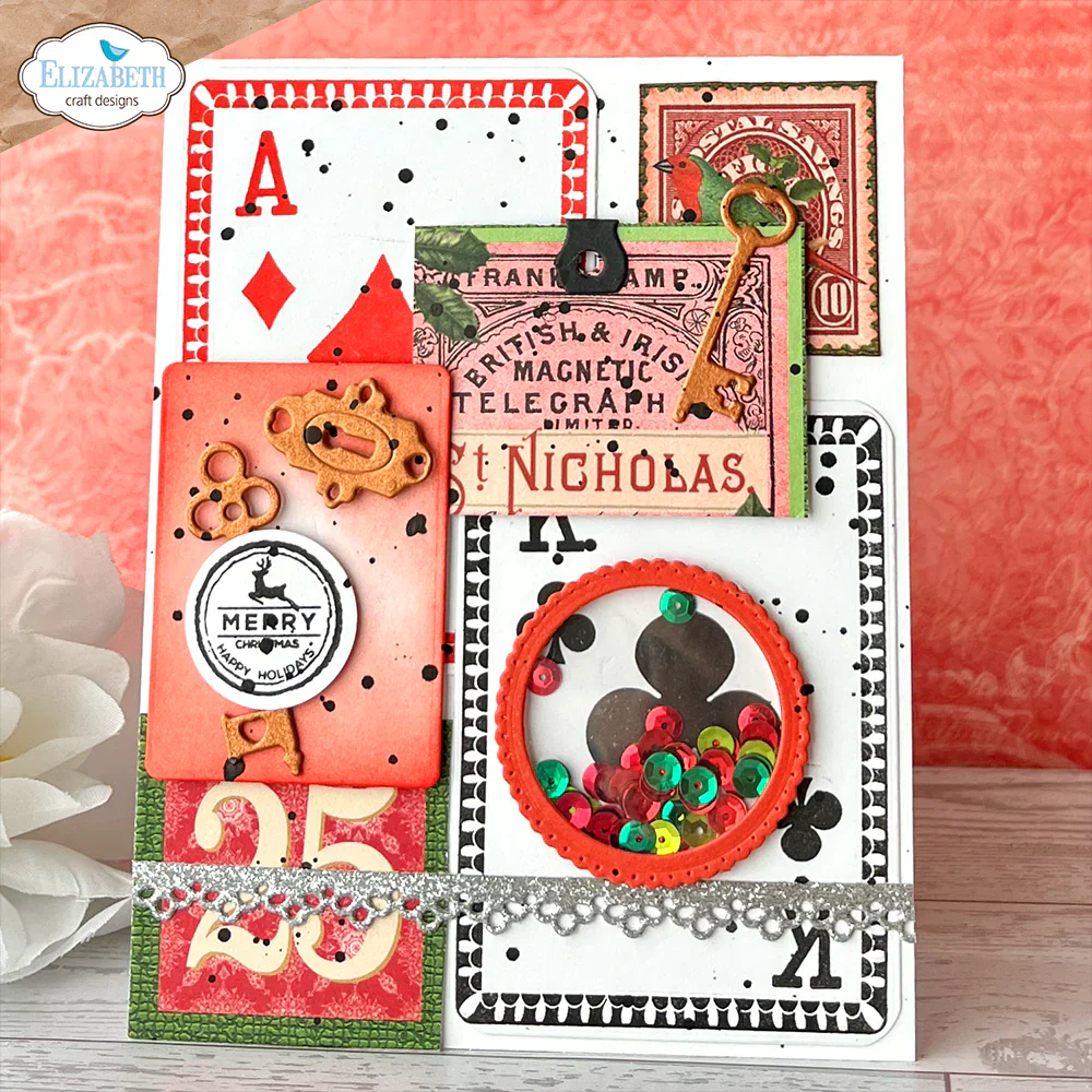 Elizabeth Craft Designs Playing Card Collage Stamp Set - Image 2