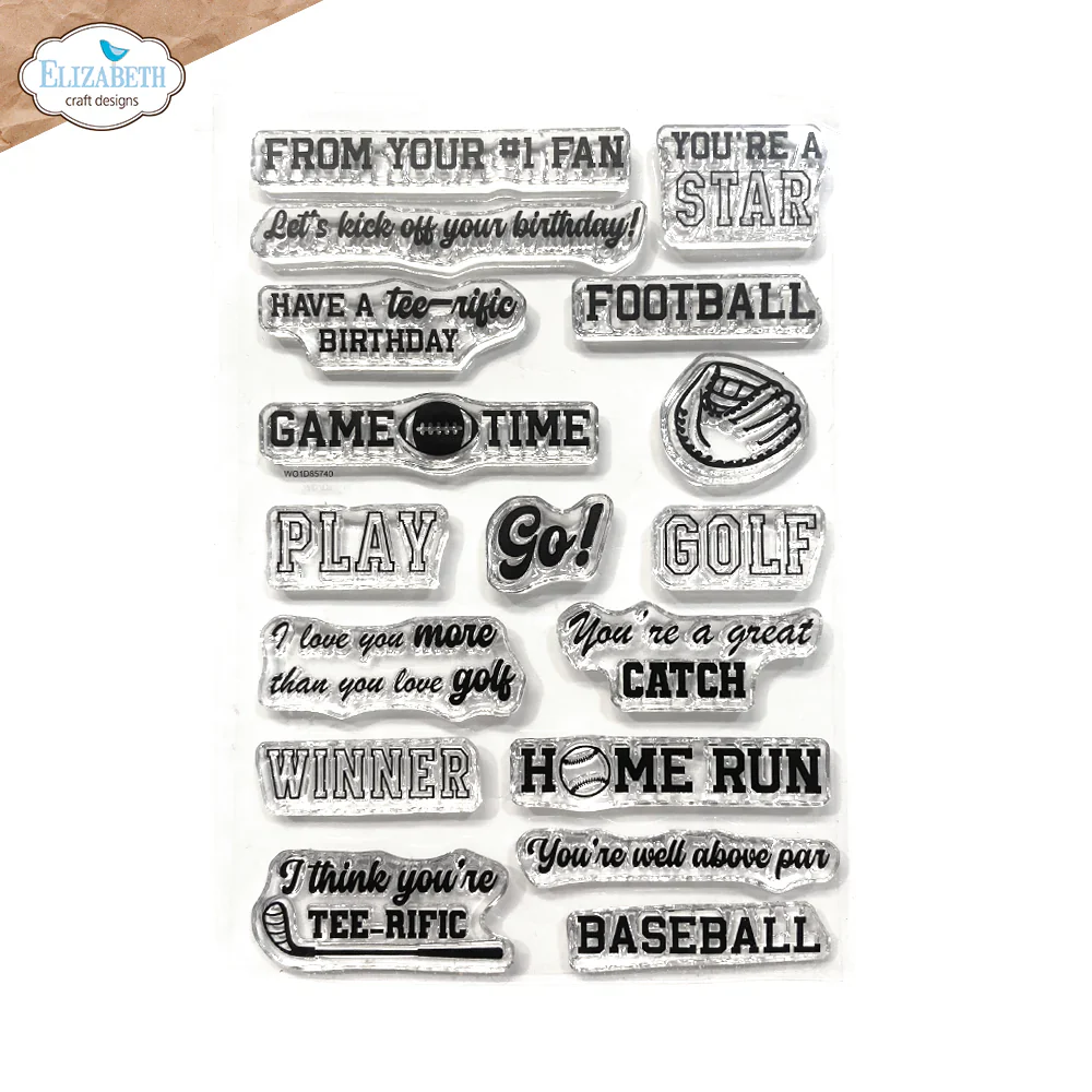 Elizabeth Craft Designs Sport Sentiments Stamp Set