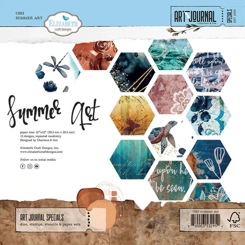 Elizabeth Craft Designs Summer Art 12” x 12” Paper Pack