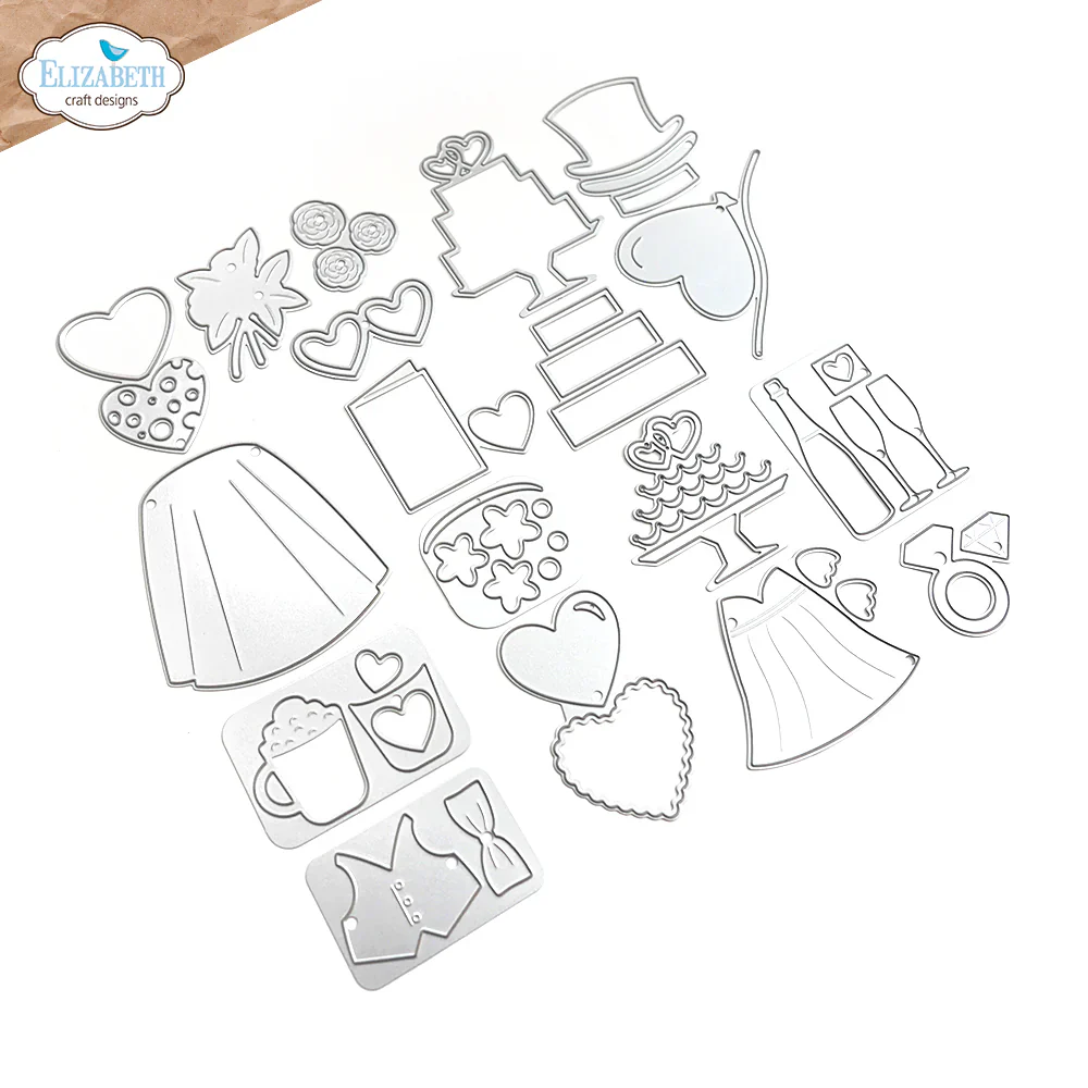 Elizabeth Craft Designs Valentines and Wedding Accessories Metal Die Set - Image 2