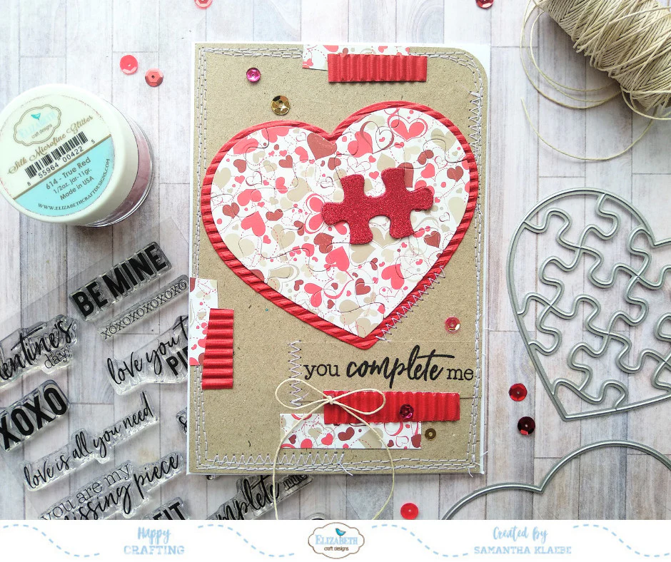 Elizabeth Craft Love Sentiments Clear Stamp - Image 2