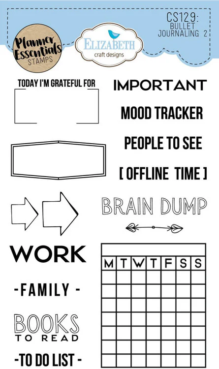 Elizabeth Craft Planner Essentials Stamp - Bullet Journaling 2 - Image 2