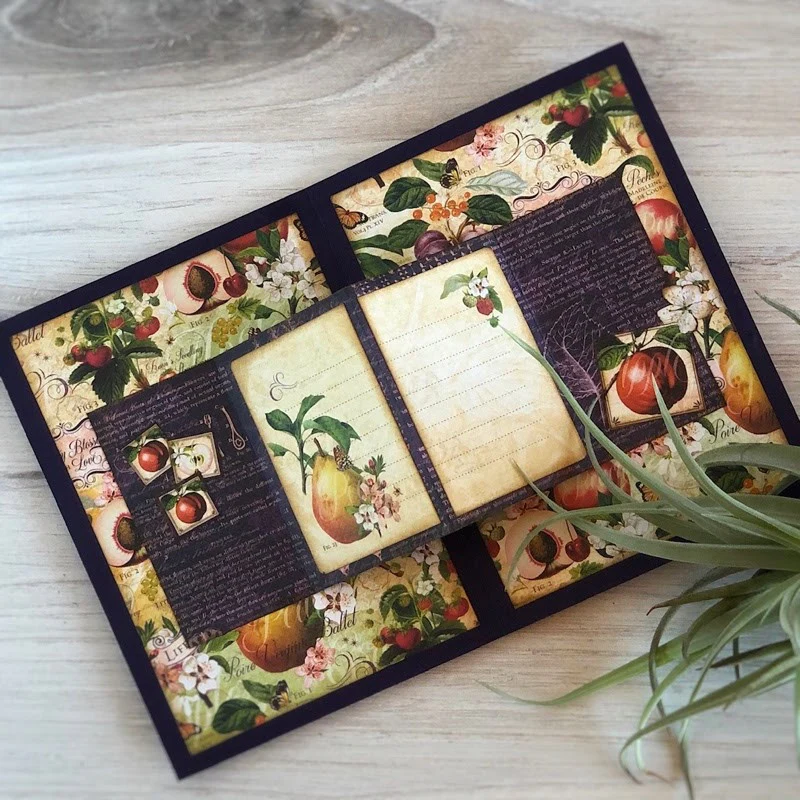 Graphic 45 2020 Fruit & Flora Center Pop-Out Monthly Card Kit Volume 4 - Image 3