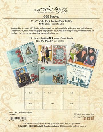 Graphic 45 6x8 Multi Pack Pocket Page Refills (12 pcs) - Image 2