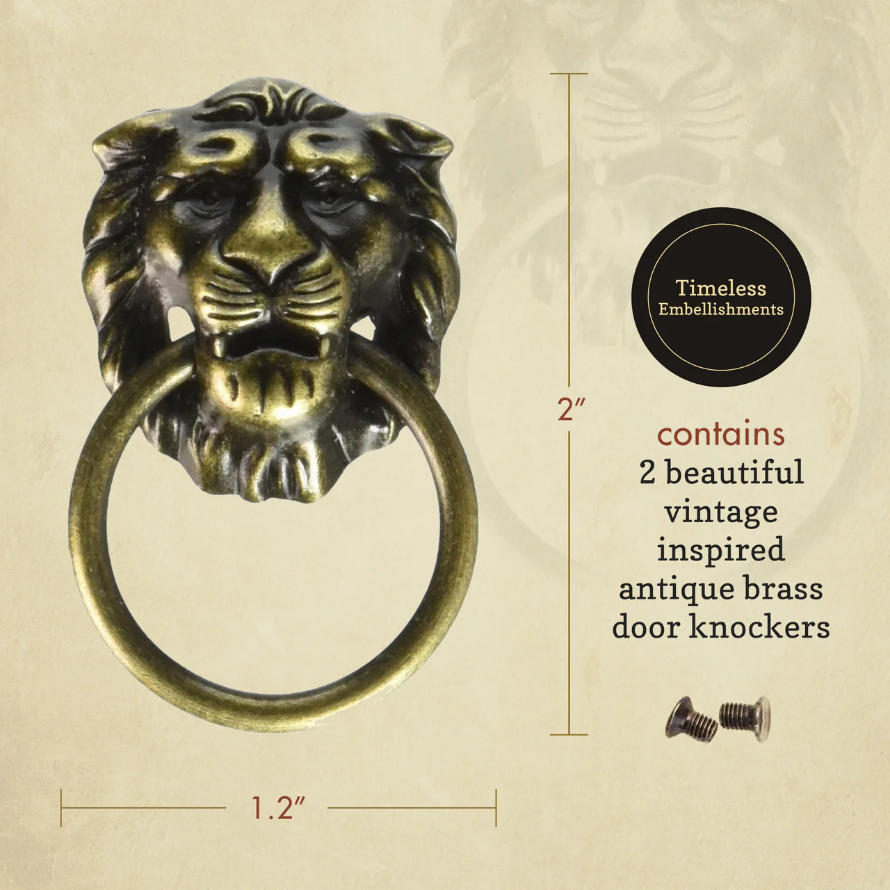 Graphic 45 Antique Brass Door Knockers - Image 3