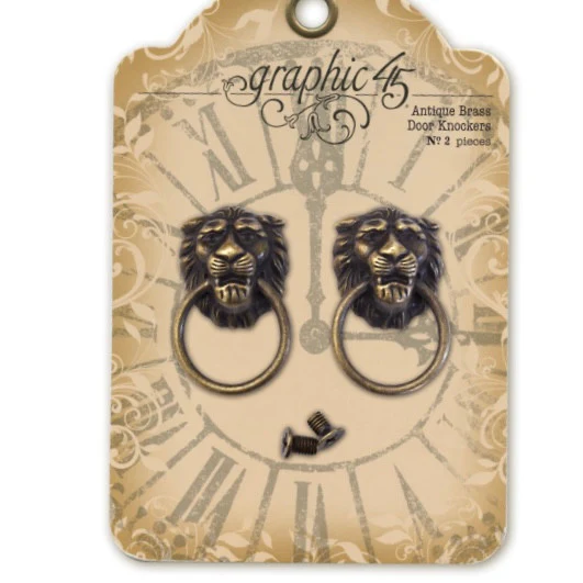 Graphic 45 Antique Brass Door Knockers - Image 5