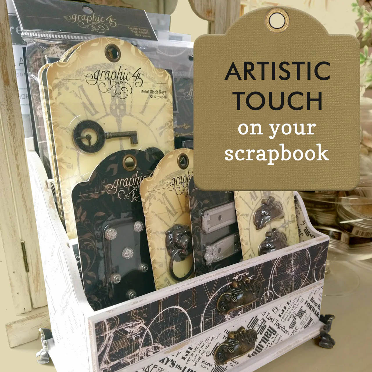 Graphic 45 Antique Brass Door Pulls - Image 5