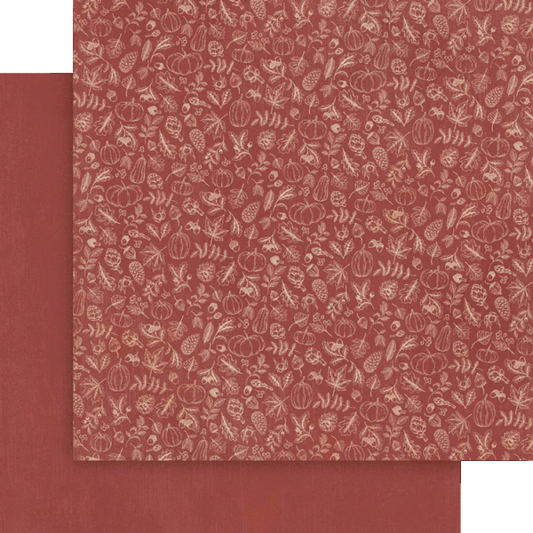 Graphic 45 Autumn Greetings 12” x 12” Patterns & Solids Pack - Image 3