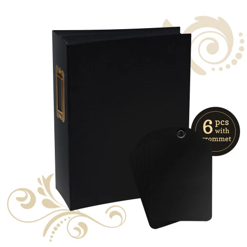 Graphic 45 Black Rectangle Tag & Pocket Album - Image 12