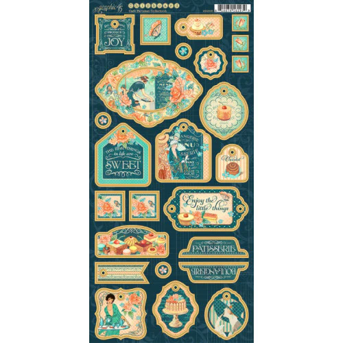 Graphic 45 Cafe Parisian Chipboard - Image 2