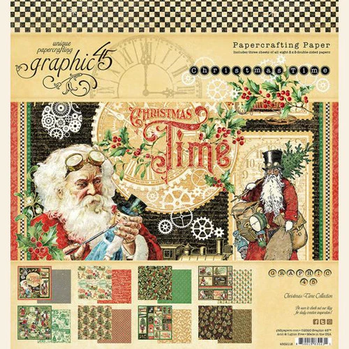 Graphic 45 Christmas Time 8โ x 8โ Collection Pack - Image 10