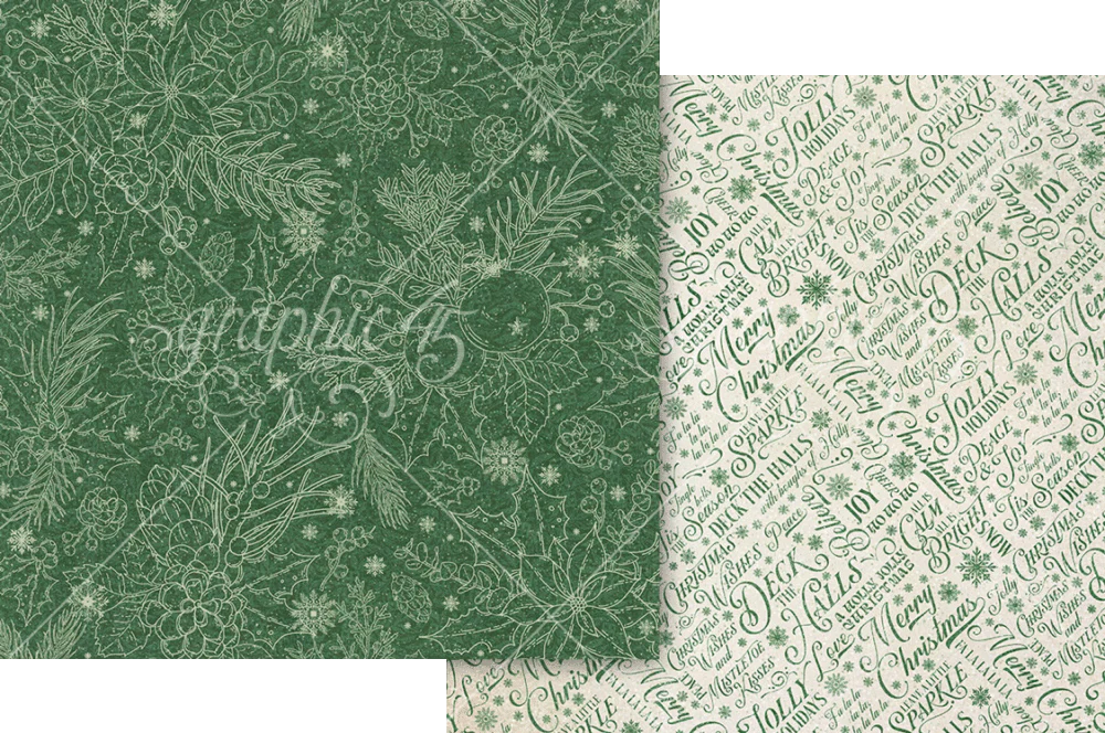 Graphic 45 Deck the Halls 8” x 8” Collection Pack - Image 5