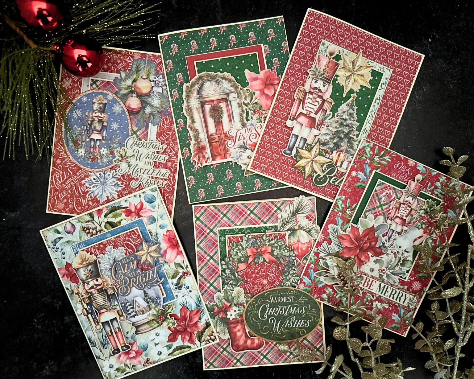 Graphic 45 Deck the Halls - Layered Dimensional Card Set 2025 Kit 8 - Image 2