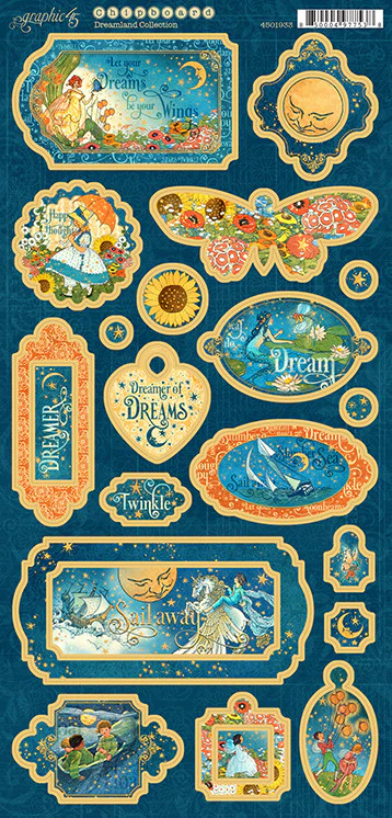 Graphic 45 Dreamland Chipboard