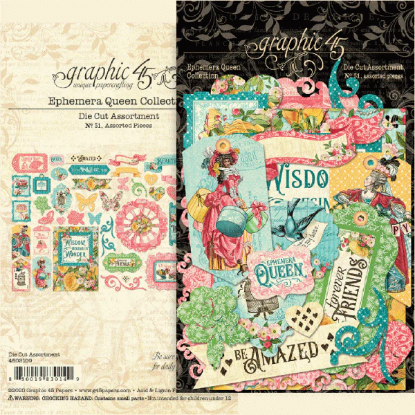 Graphic 45 Ephemera Queen Die Cut Assortment