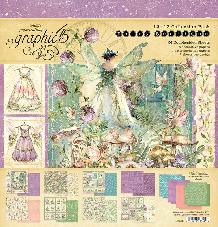 Graphic 45 Fairy Boutique 12” x 12” Collection Pack