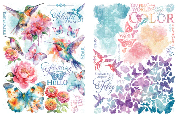 Graphic 45 Flight of Fancy Rub-On Transfer Set - Image 2