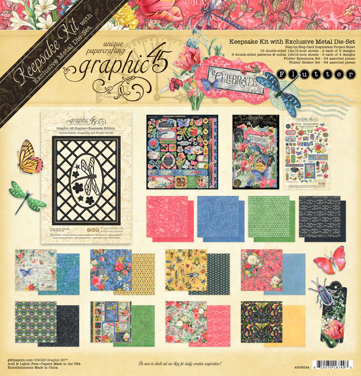 Graphic 45 Flutter - Keepsake Kit (with Exclusive Metal Die Set)