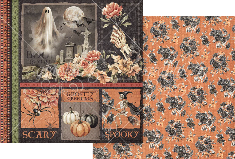 Graphic 45 Ghostly Greetings 12” x 12” Collection Pack - Image 2