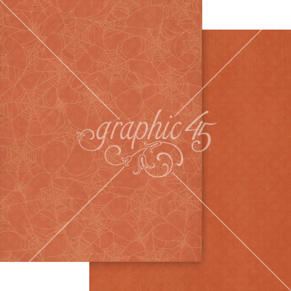 Graphic 45 Ghostly Greetings 8.5” x 11” Patterns & Solids Pack - Image 5