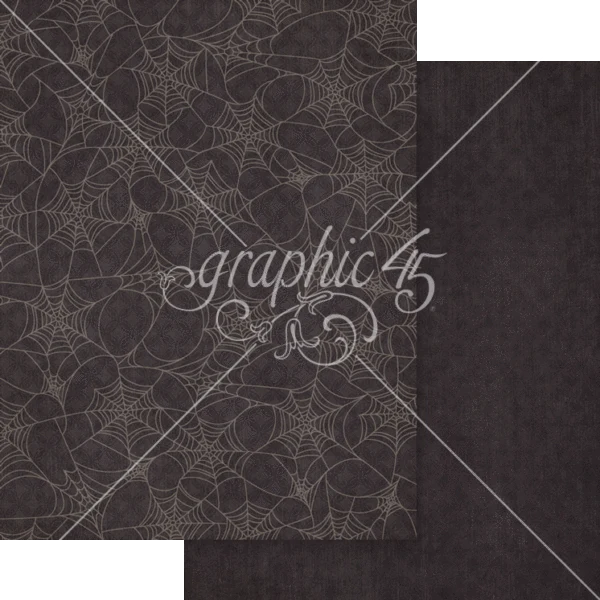 Graphic 45 Ghostly Greetings 8.5” x 11” Patterns & Solids Pack - Image 6