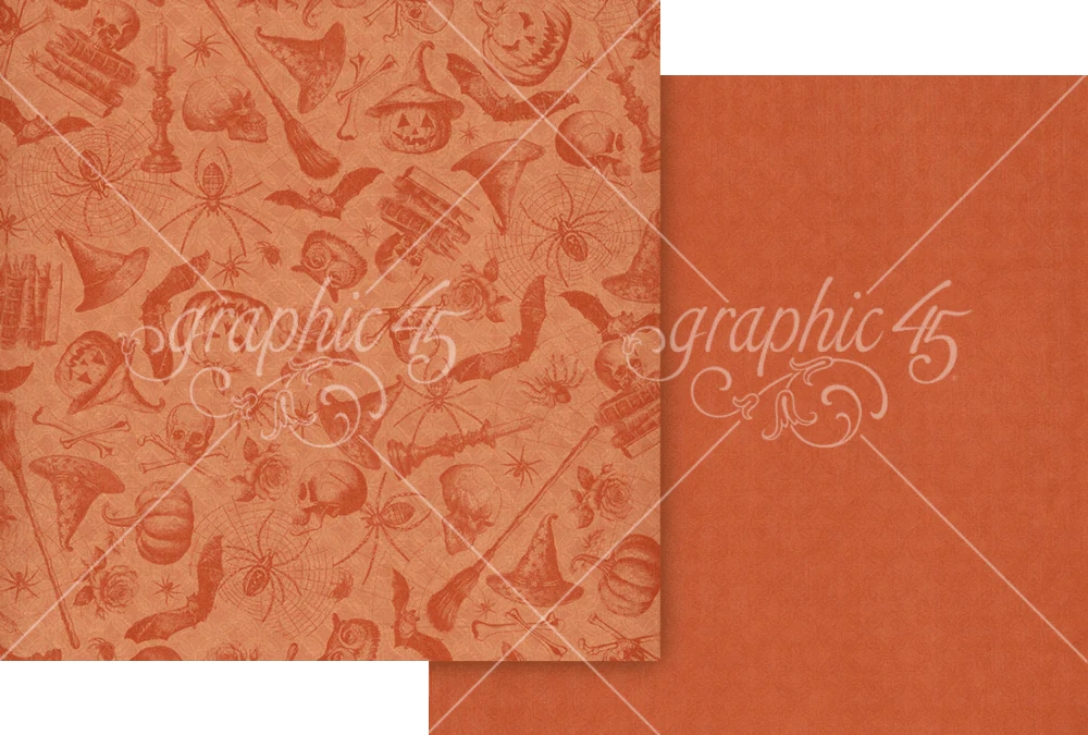 Graphic 45 Ghostly Greetings 8” x 8” Collection Pack - Image 11