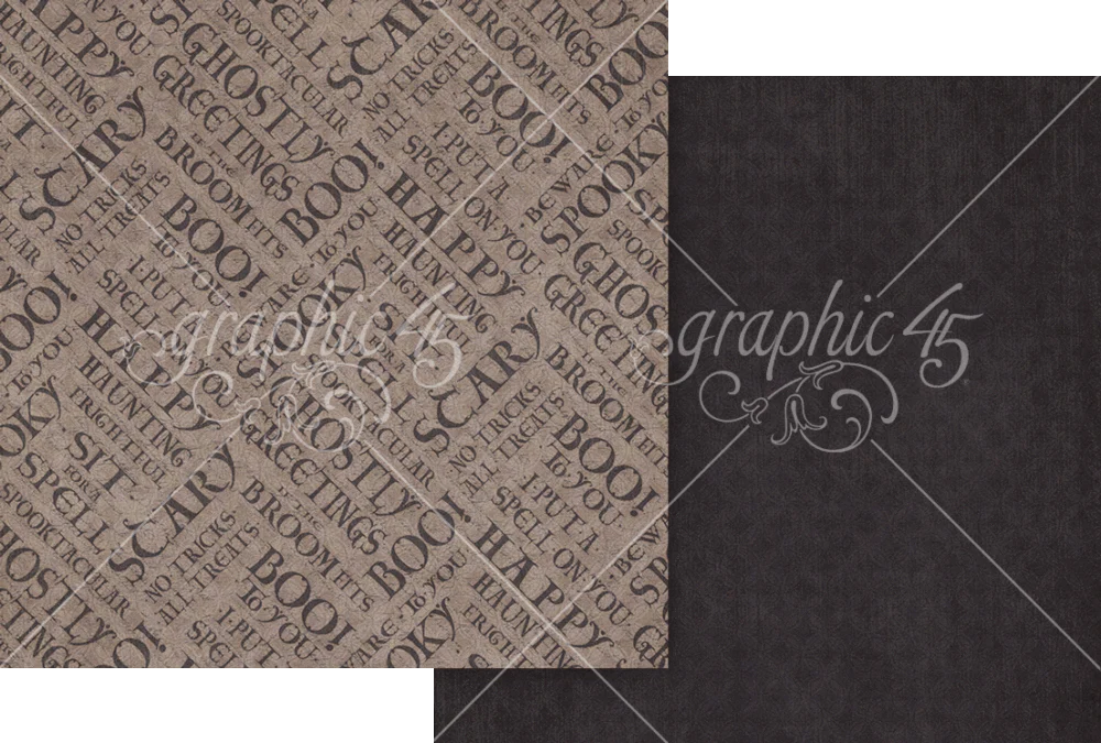 Graphic 45 Ghostly Greetings 8” x 8” Collection Pack - Image 12