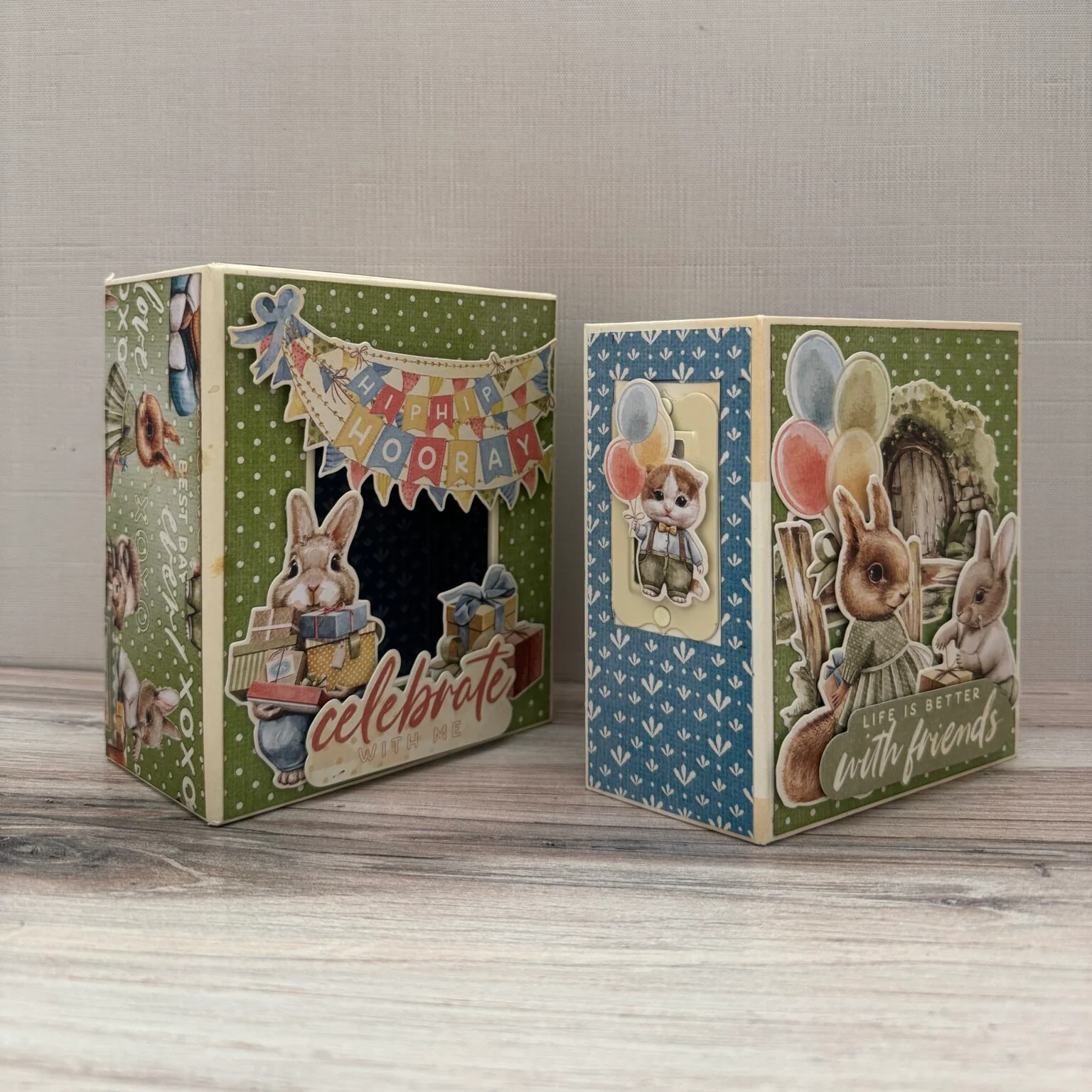 Graphic 45 Hip Hip Hooray - Mini Album & Matchbook Box 2025 Kit 4