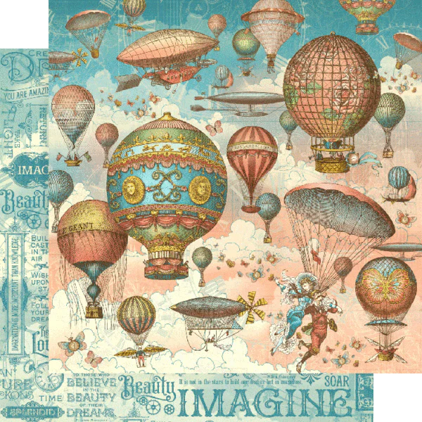 Graphic 45 Imagine Collector’s Edition 12” x 12” Collection Pack with Stickers - Image 6