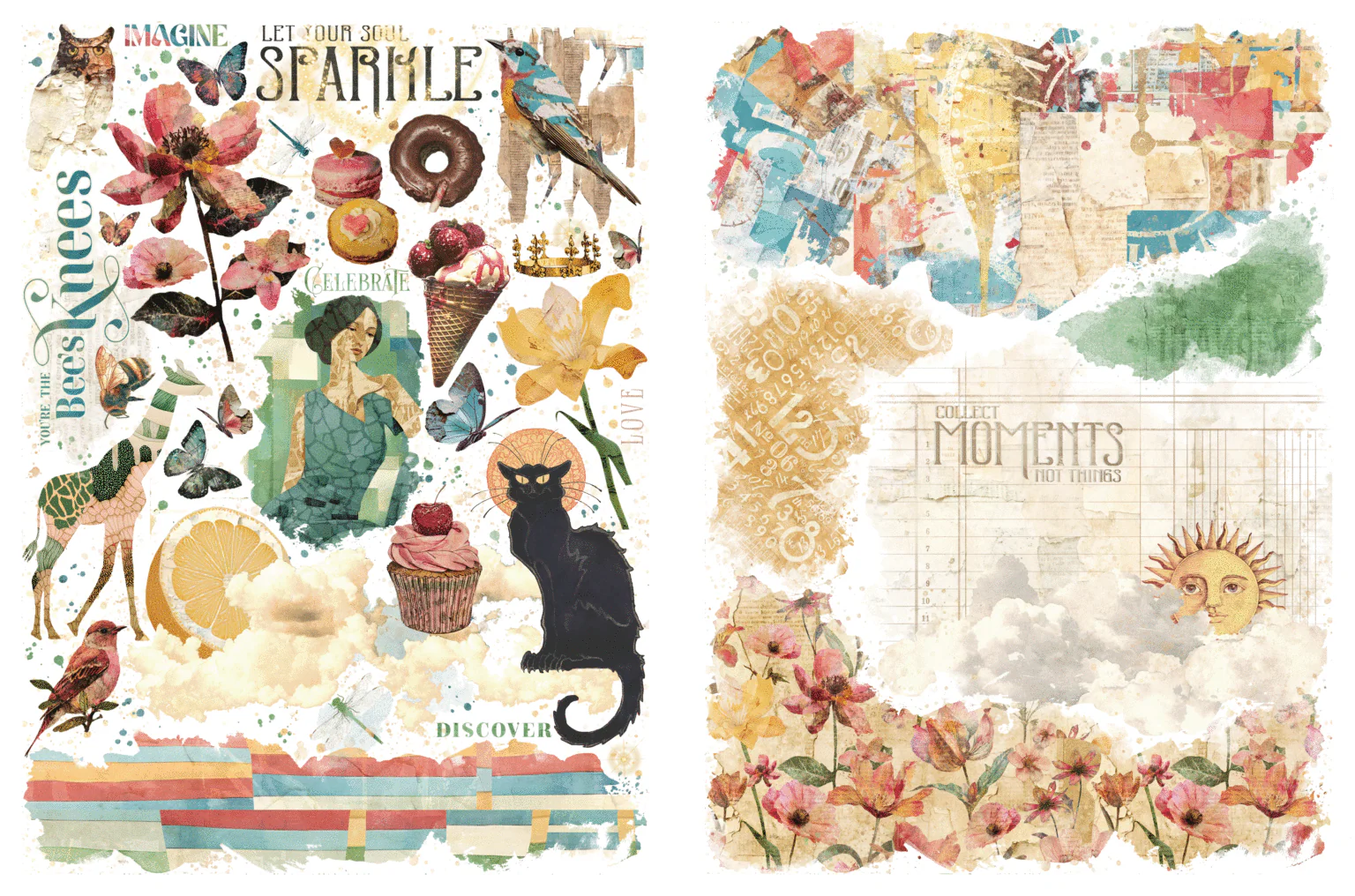 Graphic 45 Journaling Through Time Rub-On Transfer Set