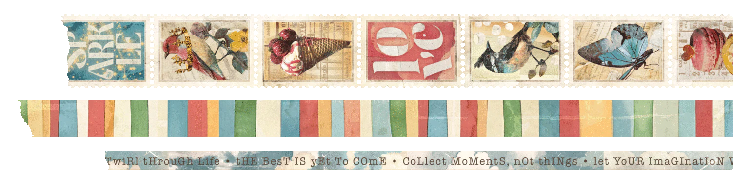 Graphic 45 Journaling Through Time Washi Tape Set (3 Rolls) - Image 2