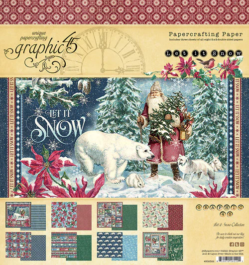 Graphic 45 Let It Snow 8” x 8” Collection Pad - Image 10