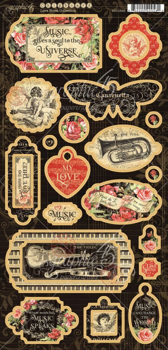 Graphic 45 Love Notes Chipboard - Image 2