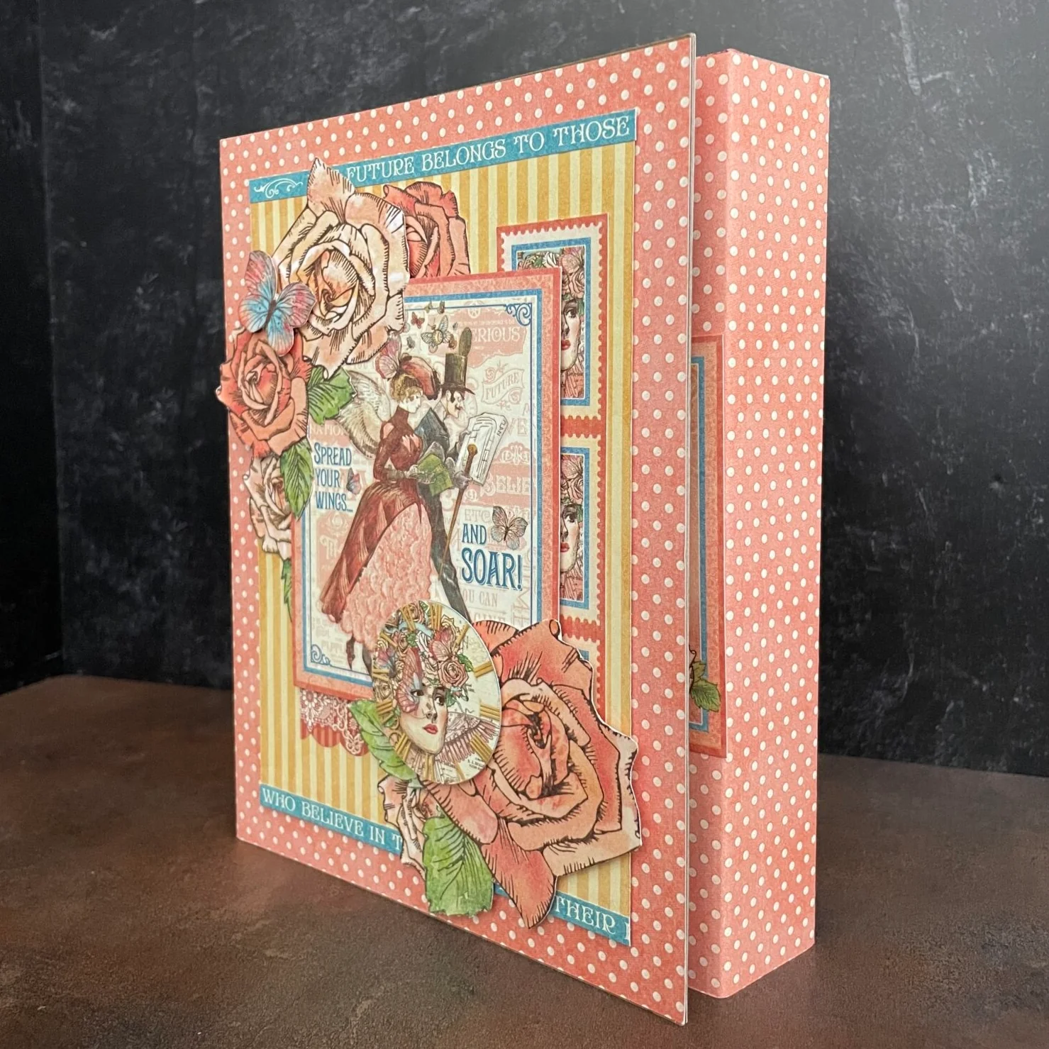 Graphic 45 Love Notes & Imagine RARE - Accordion Folio Albums Monthly Kit 2023 Vol 12 - Image 2