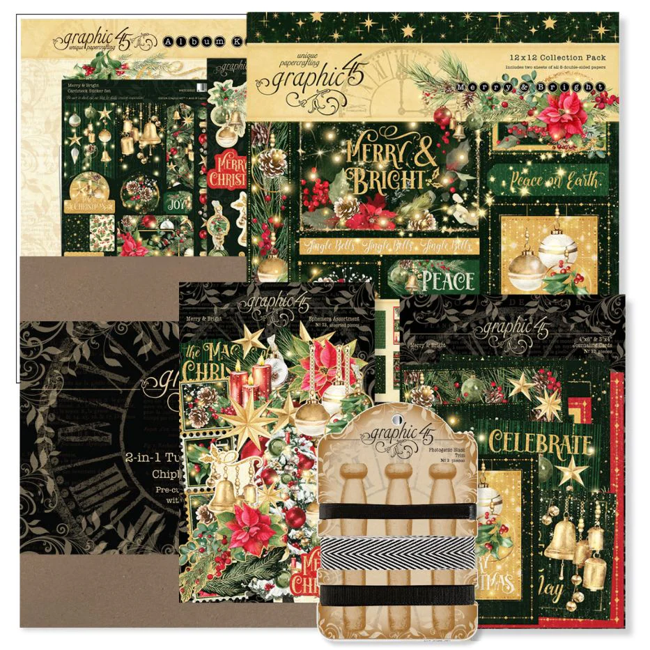 Graphic 45 Merry & Bright - Festive Tunnel Album 2024 Kit 7 - Image 2
