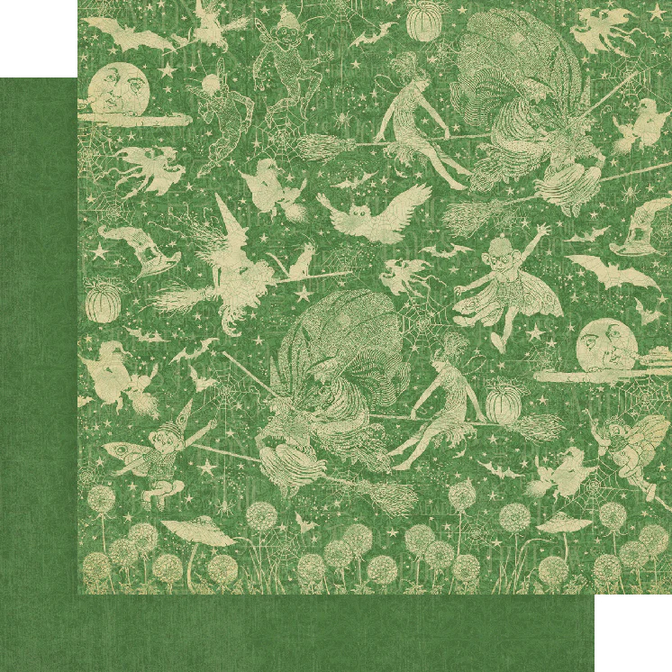 Graphic 45 Midnight Tales 12” x 12”  Solids & Patterns Pad - Image 4