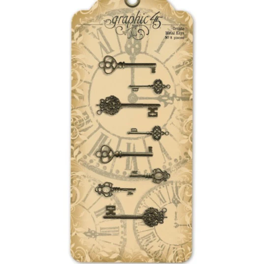 Graphic 45 Ornate Metal Keys - Image 3