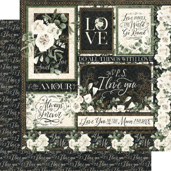 Graphic 45 P.S. I Love You 12x12 Collection Pack with Stickers - Image 2