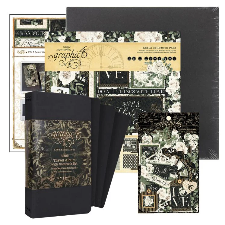 Graphic 45 P.S. I Love You DIY Shadow Box Monthly Kit 2023 Vol 8 - Image 2